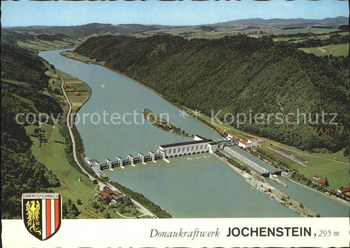Jochenstein Niederbayern Fliegeraufnahme Donaukraftwerk