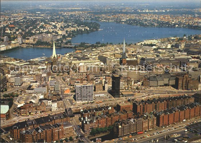 HAMBURG  CITY Speicher am Hafen Binnen und Aussenalster