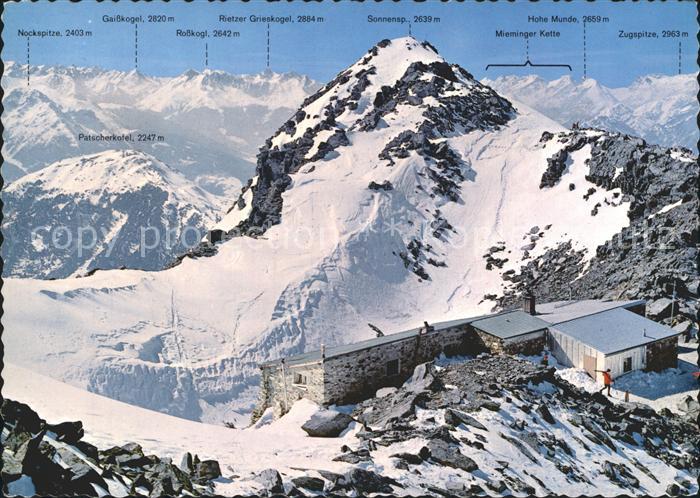 Glungezerhuette Patscherkofel Mieminger Kette Zugspitze