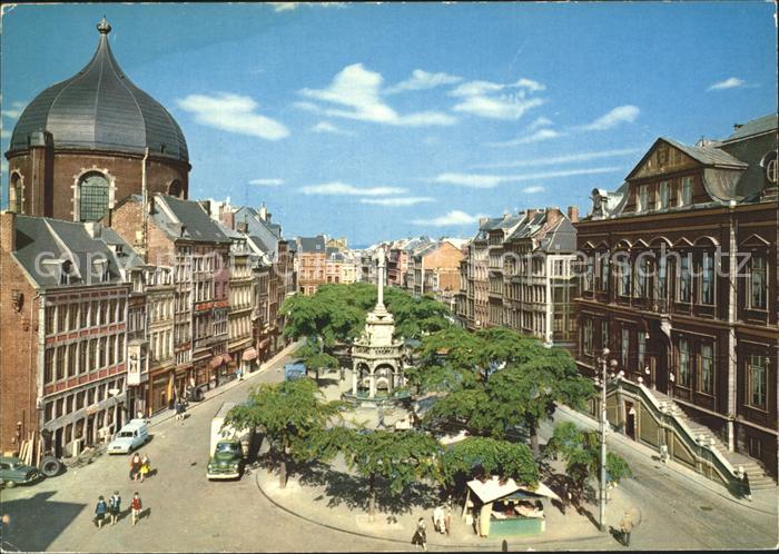 Luettich Liege Marktplatz und Perron