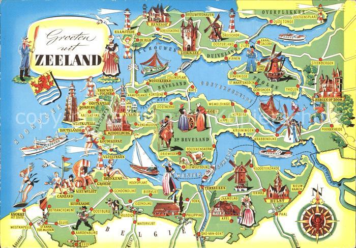 Zeeland Niederlande uebersichtskarte