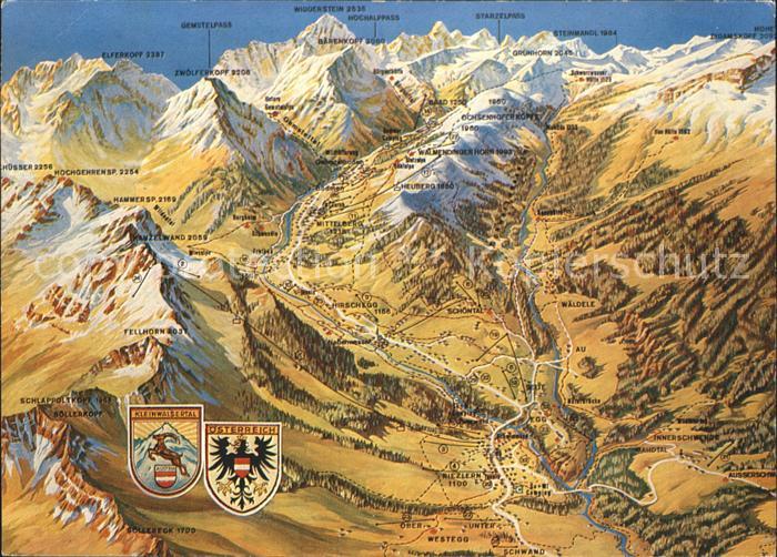 Kleinwalsertal uebersichtskarte