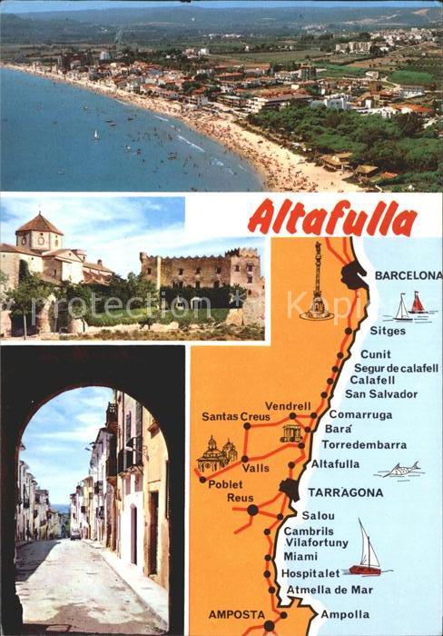 Altafulla Diversos aspectos de la ciudad Costa Dorada vista aerea