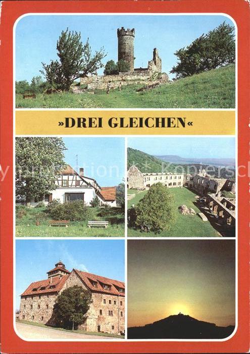 Drei Gleichen Muehlburg Gaststaette Freudenthal Burgruine Gleichen Wachsenburg A