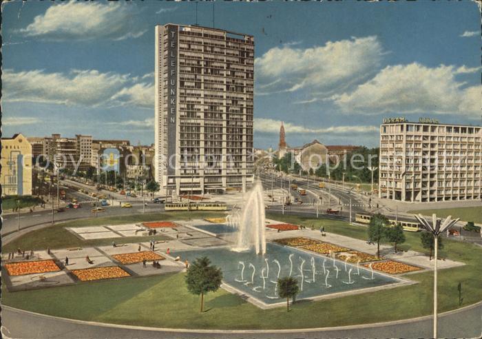 BERLIN CITY Ernst Reuter Platz Hochhaus Wasserspiele