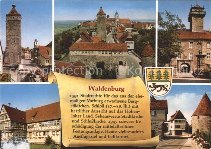 Waldenburg Wuerttemberg Turm Burg Torbogen Schloss Geschichte