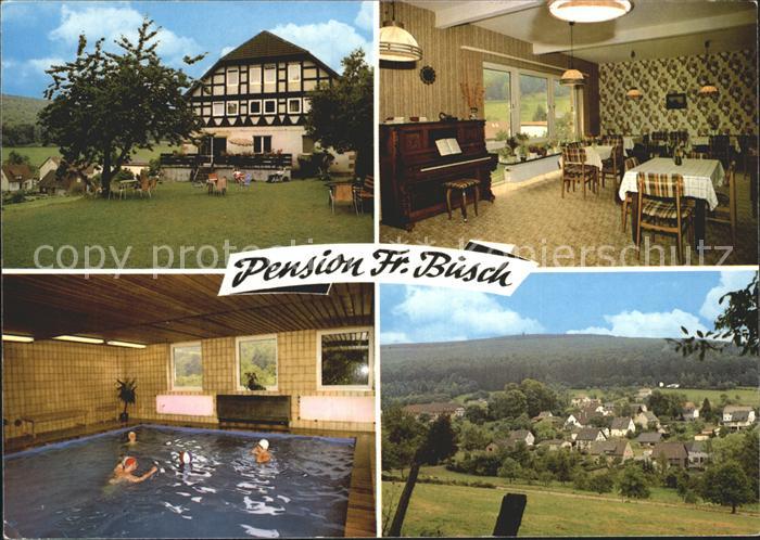 Amelith Pension Busch Hallenbad Garten Panorama