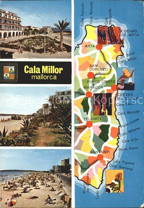 Cala Millor Mallorca Strand Promenade Landkarte