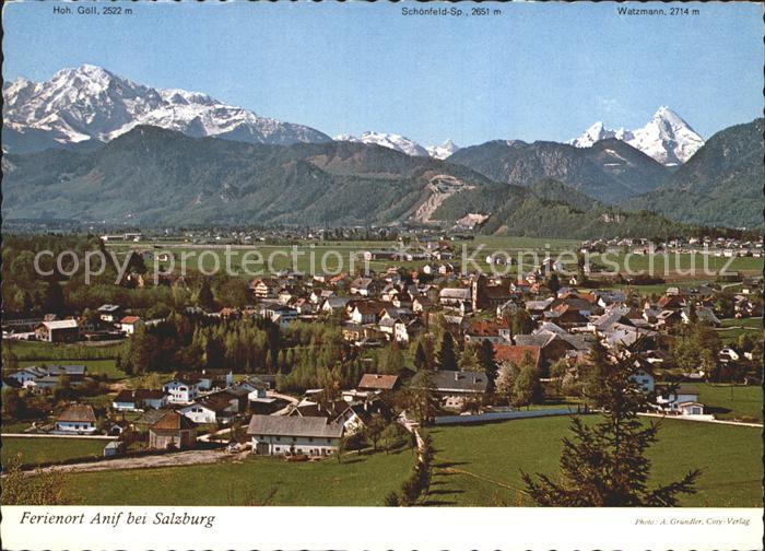 Anif Gesamtansicht Ferienort mit Alpenpanorama