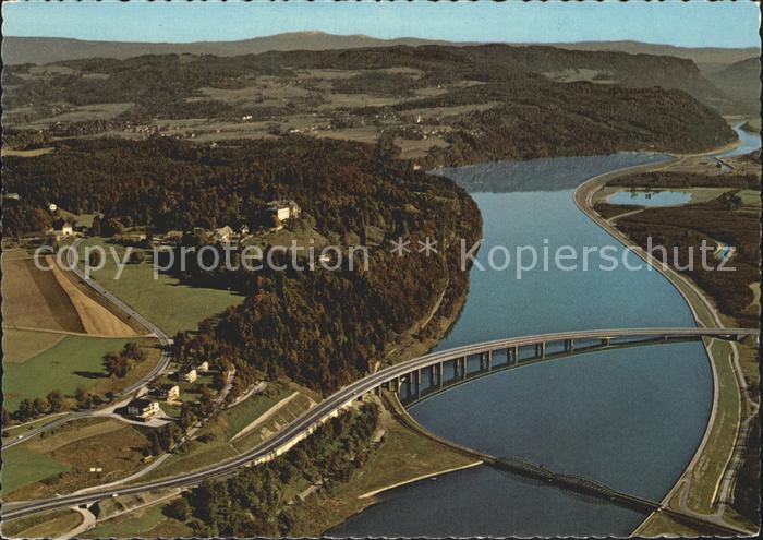 Maria Rain Kaernten Draufluss Draubruecke Hollenburg Fliegeraufnahme