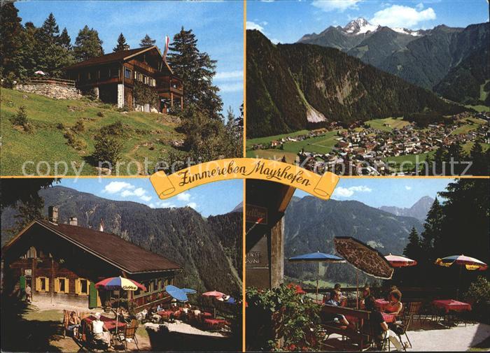 Mayrhofen Zillertal Alpengasthaus Zimmereben Terrasse Ahornspitze Tristner Zille