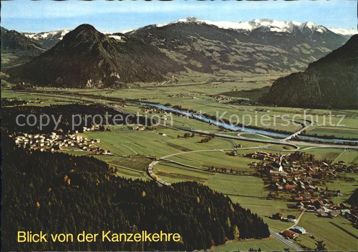 Kanzelkehre Tirol Panorama Blick ins Zillertal Inntal Autobahn Alpen