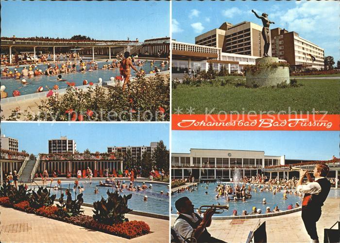 Bad Fuessing Klinikum Johannesbad Thermal Hallenbad Freibad Skulptur