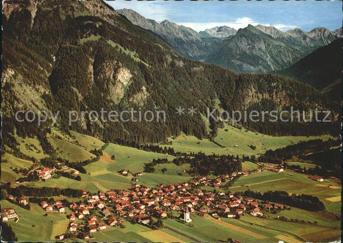 Bad Oberdorf mit Ostrachtaler Hochgebirge Fliegeraufnahme