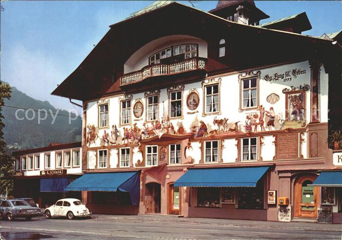 OBERAMMERGAU Bayern Geburtshaus des Heimatdichters Ludwig Thoma Fassadenmalerei