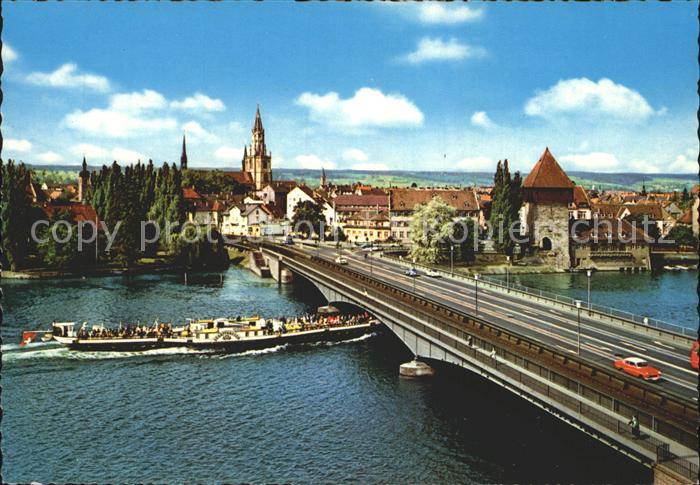 Konstanz Bodensee Rheinbruecke Dampfer Altstadt