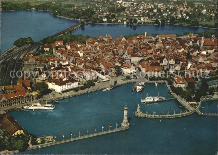 Lindau Bodensee Hafen Fliegeraufnahme