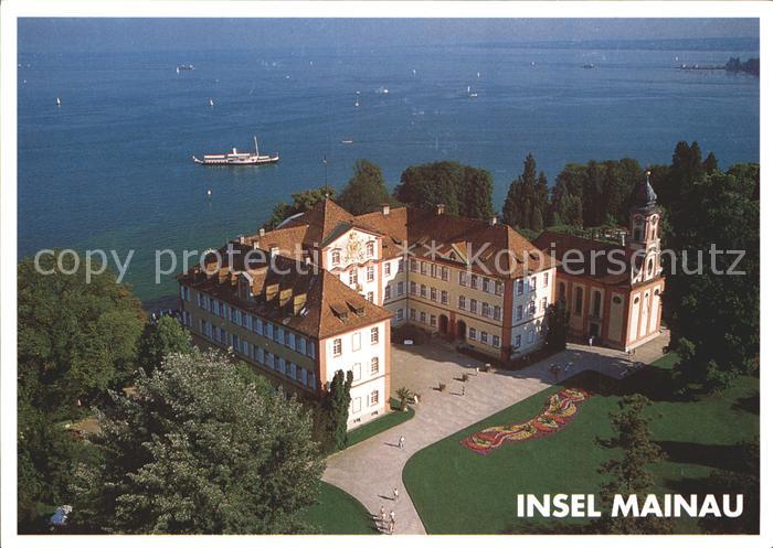 Insel Mainau Schloss Fliegeraufnahme