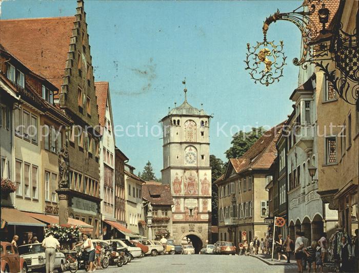 Wangen Allgaeu Herrenstrasse mit Ravensburger Tor