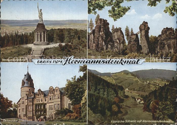 Hermannsdenkmal Externsteine Detmolder Schloss Lippische Schweiz Teutoburger Wal
