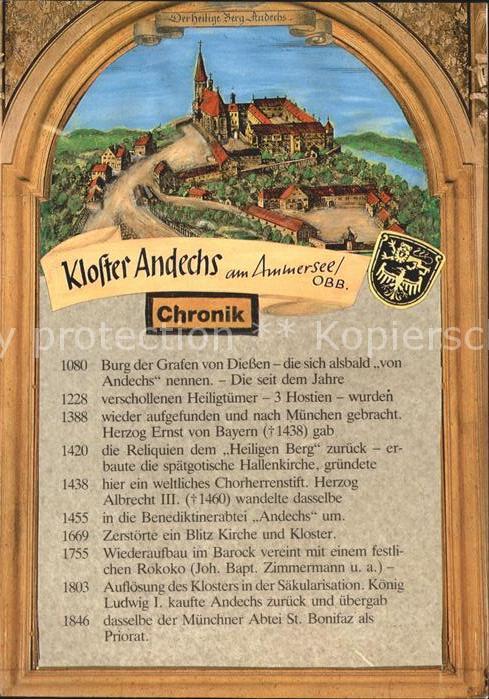 Andechs Kloster zur Staufer Zeit Chronik