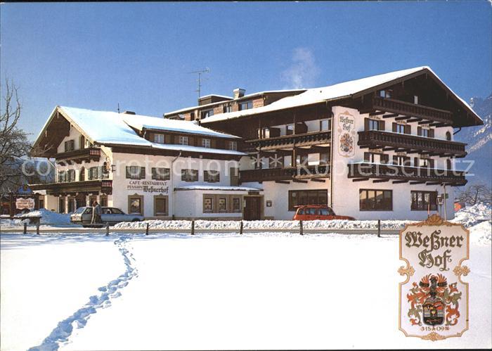 Pettendorf Marquartstein Hotel Gasthof Wessnerhof im Winter Wappen Luftkurort