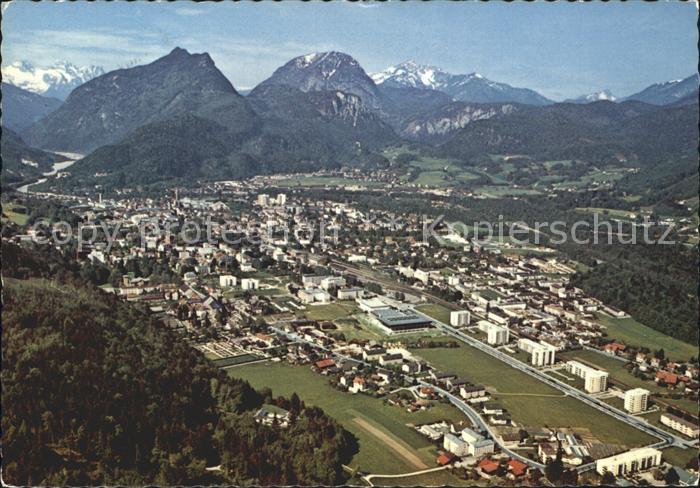 Bad Reichenhall mit Loferer Steinberge Fliegeraufnahme