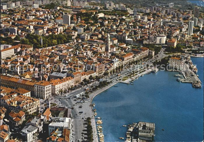 Split Spalato Hafen Fliegeraufnahme