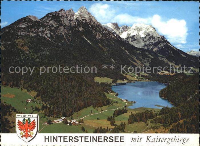 Hintersteinersee mit Kaisergebirge Fliegeraufnahme