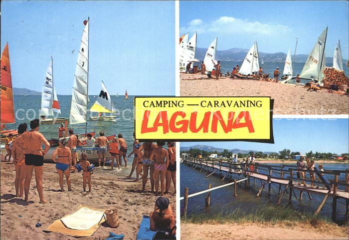 Girona Camping Laguna Strand Segeln Steg