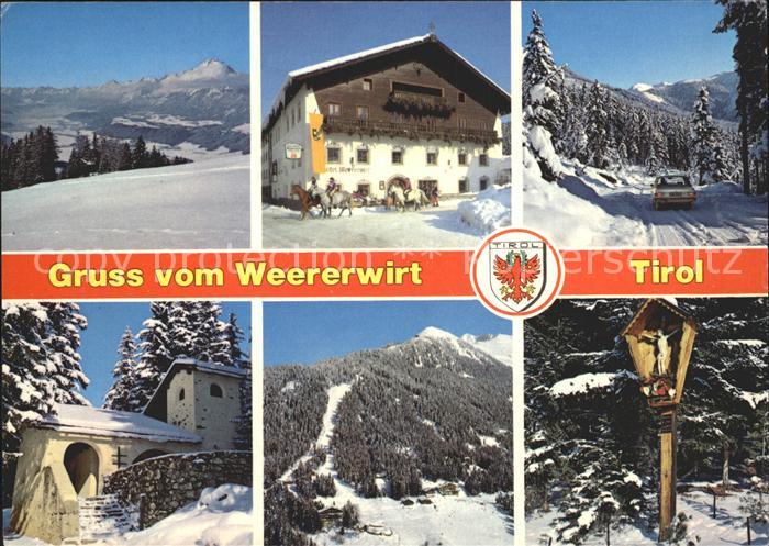 Weer Hotel Gasthof Weererwirt Kapelle Reiten Winterpanorama Alpen
