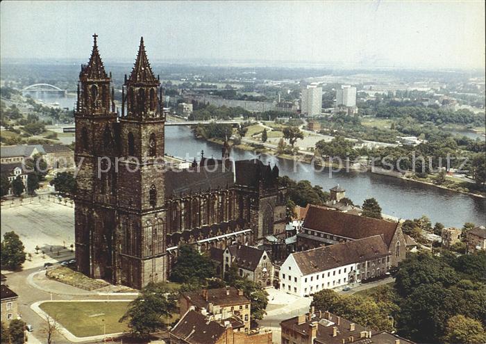 MAGDEBURG  CITY Dom Elbe Fliegeraufnahme