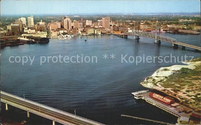 Jacksonville Florida Fliegeraufnahme across the St. Johns River