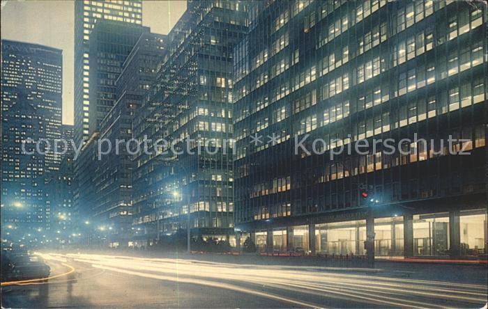 New York City Park Avenue at night