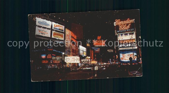 New York City Broadway at night