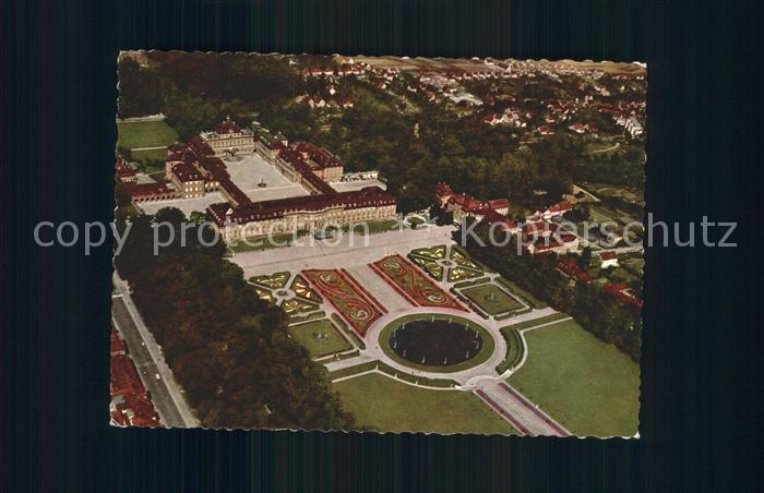 Ludwigsburg Fliegeraufnahme Schloss mit Garten