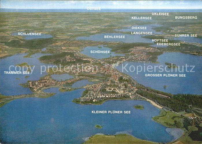 Holsteinische Schweiz Fliegeraufnahme Ploener-See Schoehsee Trammer-See Schluens
