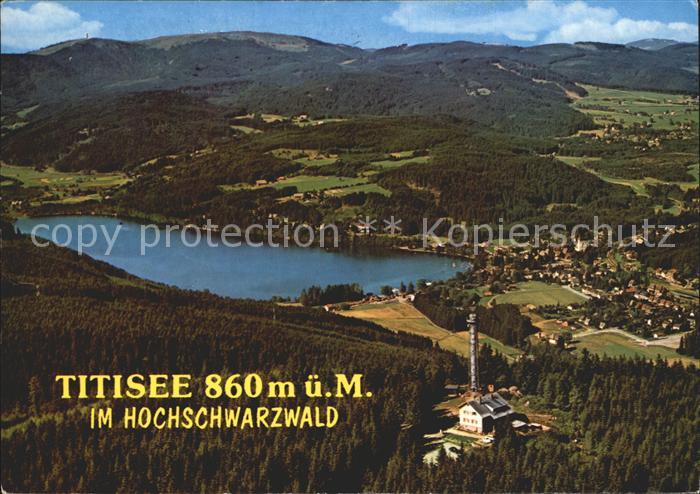 Titisee-Neustadt Blcik vom Hochfirst ueber See zum Feldberg