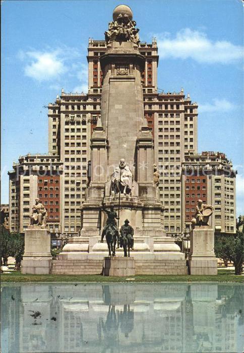 Madrid Spain Plaza de Espania Monumento a Cervantes