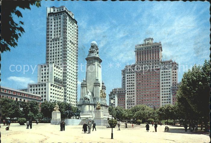 Madrid Spain Plaza de Espania Monumento a Cervantes
