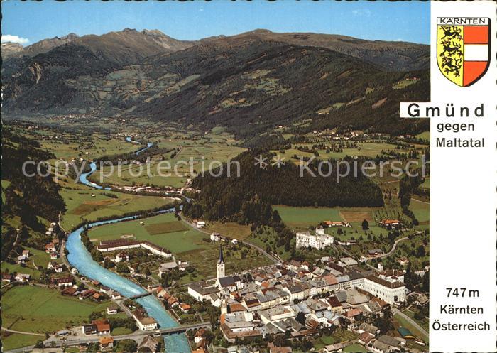 Gmuend Kaernten Fliegeraufnahme Maltatal