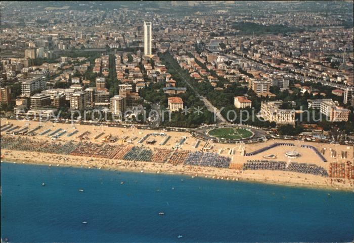 Rimini Fliegeraufnahme mit Strand