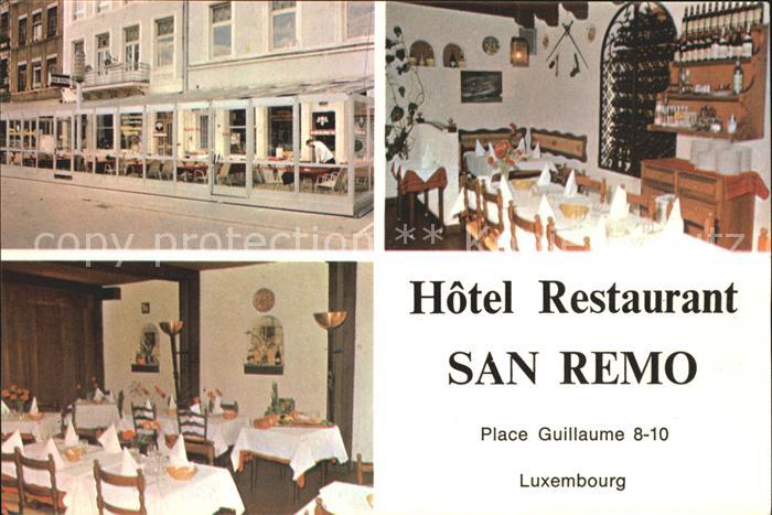 LUXEMBOURG  Luxemburg Hotel Restaurant San Remo