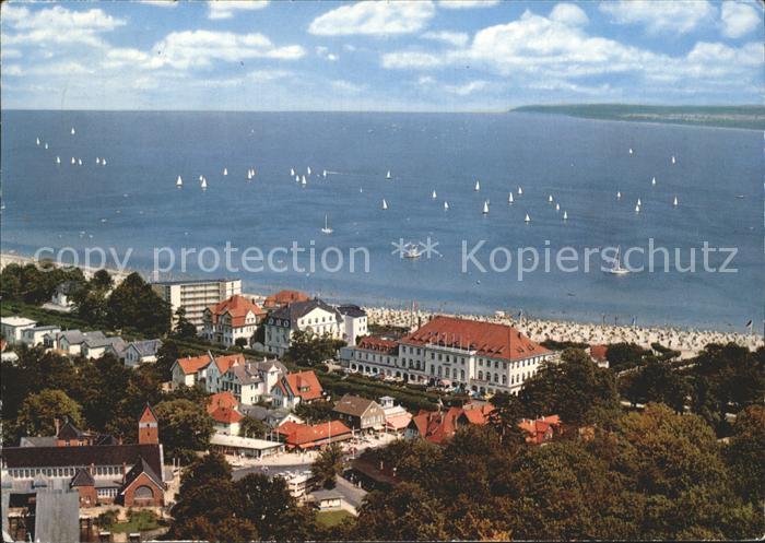 Travemuende Ostseebad Fliegeraufnahme mit Strand