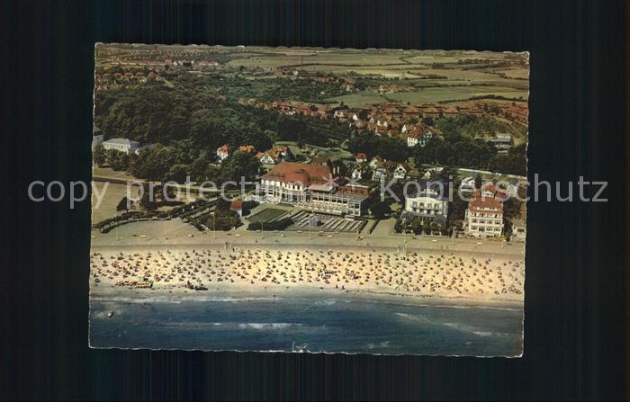 Travemuende Ostseebad Fliegeraufnahme Casino mit Strand