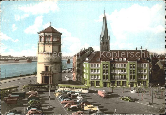 DuessELDORF CITY Burgplatz mit Schlossturm und Lambertuskirche