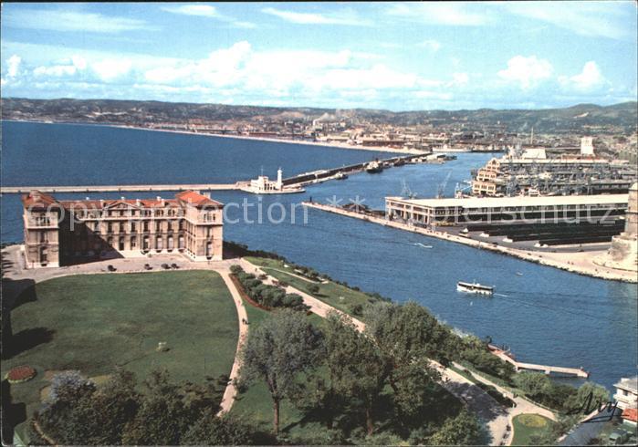 Marseille Bouches-du-Rhone Fliegeraufnahme mit Hafen Chateau et Ja