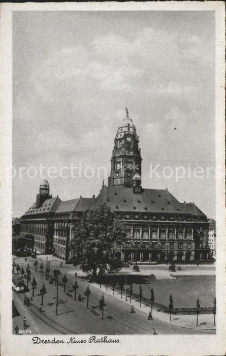 DRESDEN Elbe Neues Rathaus