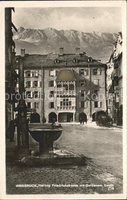 Innsbruck Herzog Friedrichstrasse Goldene Dachl