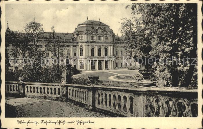 WueRZBURG Bayern Residenzschloss Hofgarten